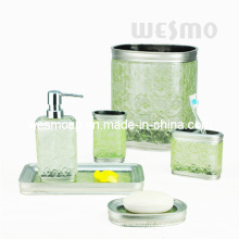 Transparente Green Acessórios de banho Polyresin (WBP0818A)